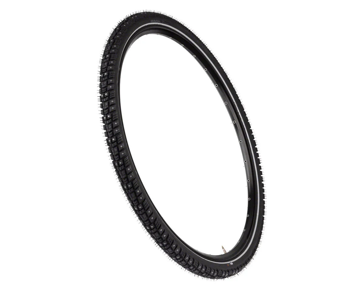 45NRTH Gravdal Studded Commuter Tire (Black/Reflective) (700c) (45mm) (240 Studs) (Wire) (Winter Compound) - view 4